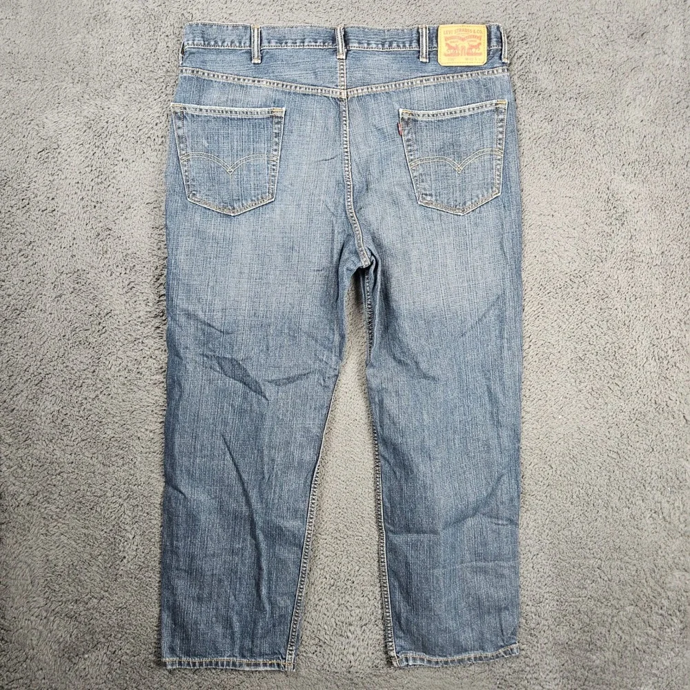 Levis 550 Mens Relaxed Fit Straight Leg Blue Denim Jeans‎ 42x30 Medium Wash